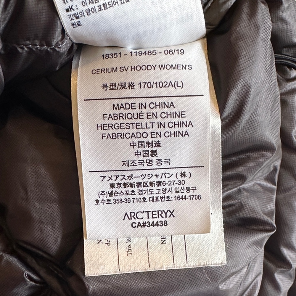 Arc'teryx Women's Cerium SV Down Hoody Jacket - Picture 5 of 5